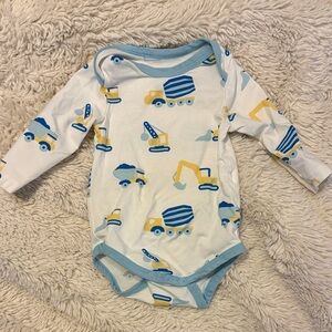 Construction Vehicle Print Baby Bodysuit